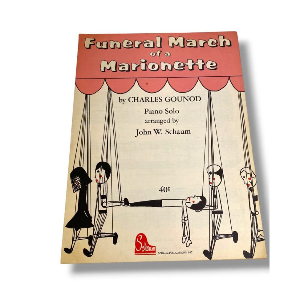 1966 Funeral March of the Marionette Sheet Music Charles Gounod Piano Solo